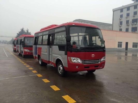 Κίνα Ανθεκτικά κόκκινα λεωφορεία ταξιδιού αστεριών με το μικρό λεωφορείο επιβατών ικανότητας 31 καθισμάτων για την επιχείρηση προμηθευτής